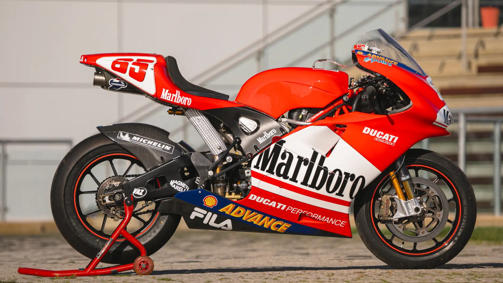Ducati Desmosedici GP03. Credit: Iconic Auctioneers.